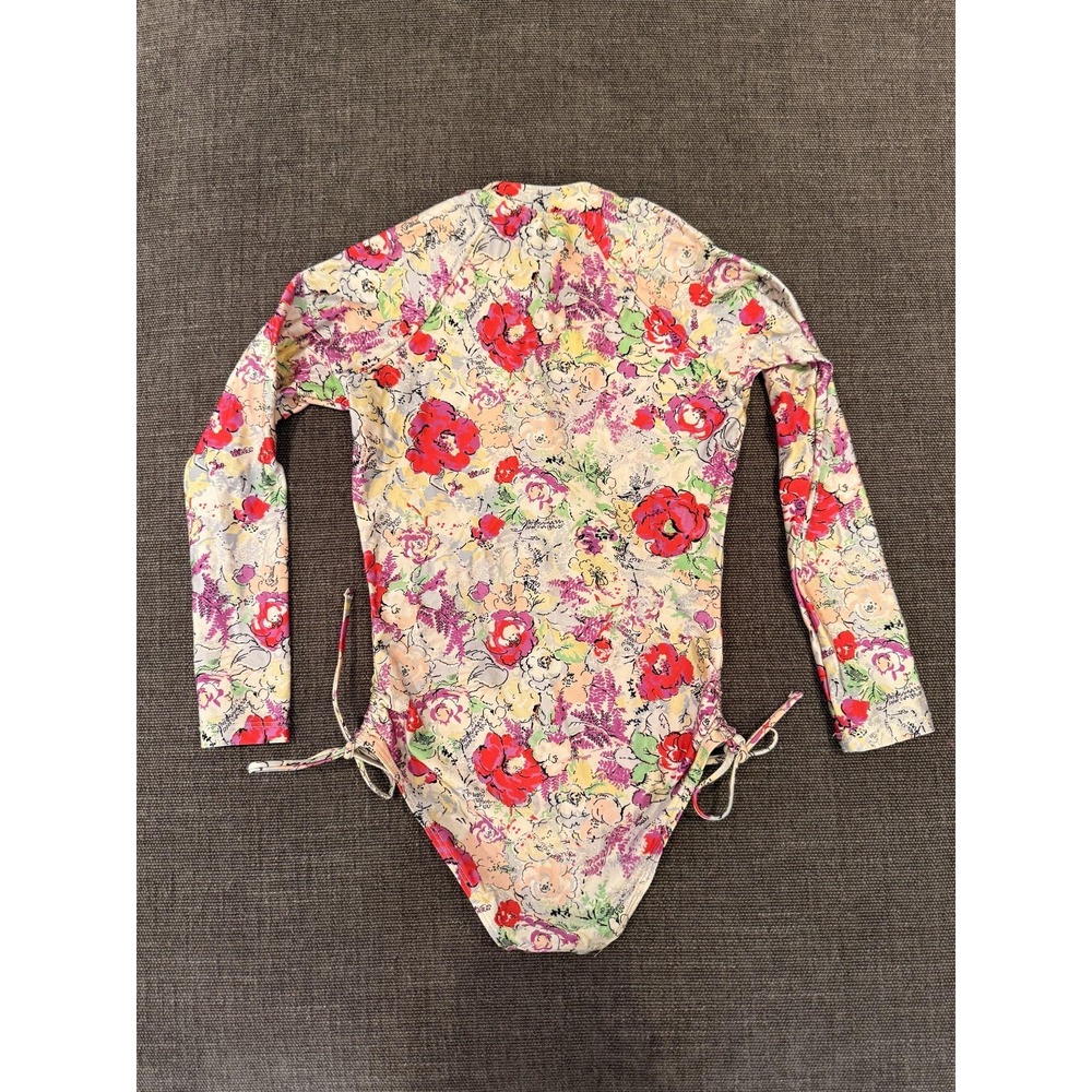 Zimmermann Small Multicolor Floral Long Sleeve Zip One Piece - Picture 10 of 10